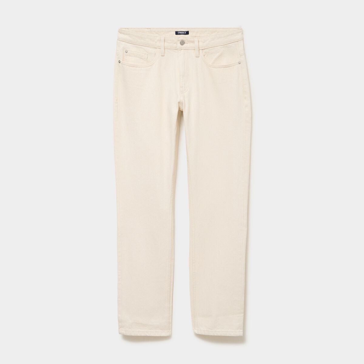 Jean regular 5 poches coton ecru homme