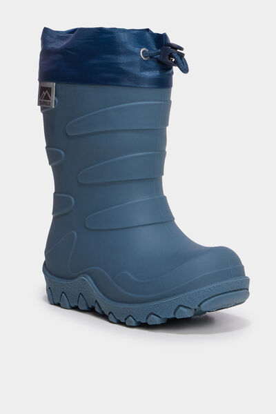 Bottes de pluie doubl&eacute;es bleu gar&ccedil;on