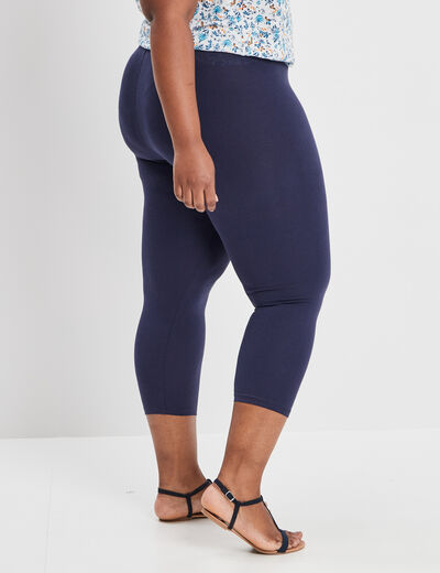 Leggings 7/8ème bleu marine femme grande taille