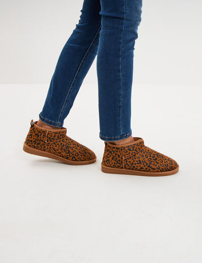 Bottines fourr&eacute;es multicolore femme