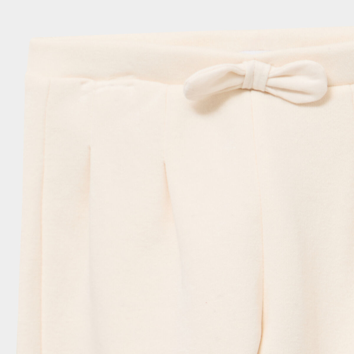 Pantalon de jogging relaxed avec noeud creme b&eacute;b&eacute; fille