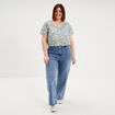 T-shirt manches courtes ecru femme grande taille