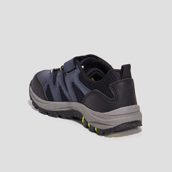 Baskets running à scratchs Trappeur bleu marine garçon