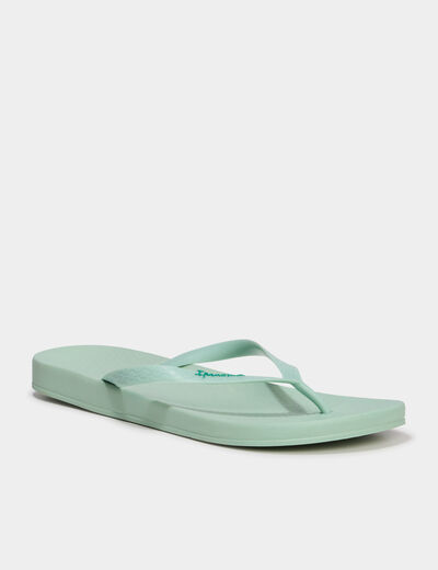 Tongs vert pastel femme
