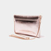 Sac pochette métallisé couleur or femme