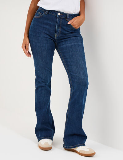 Jeans flare 5 poches denim stone femme