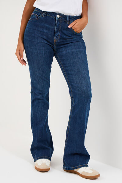 Jeans flare 5 poches denim stone femme