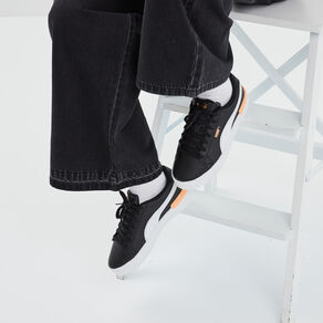 Tennis basses à lacets en cuir Puma Jada noir fille