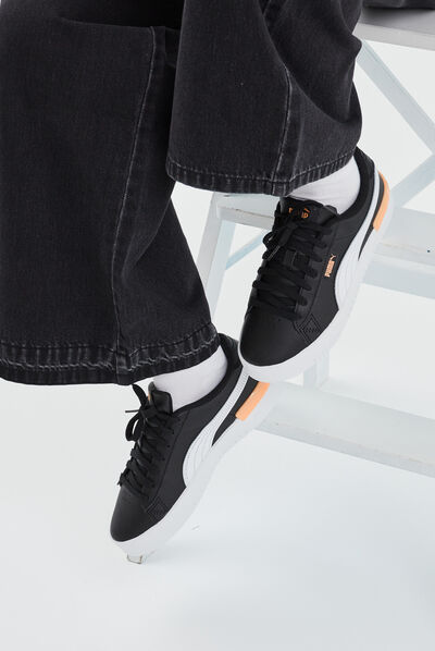 Tennis basses à lacets en cuir Puma Jada noir fille