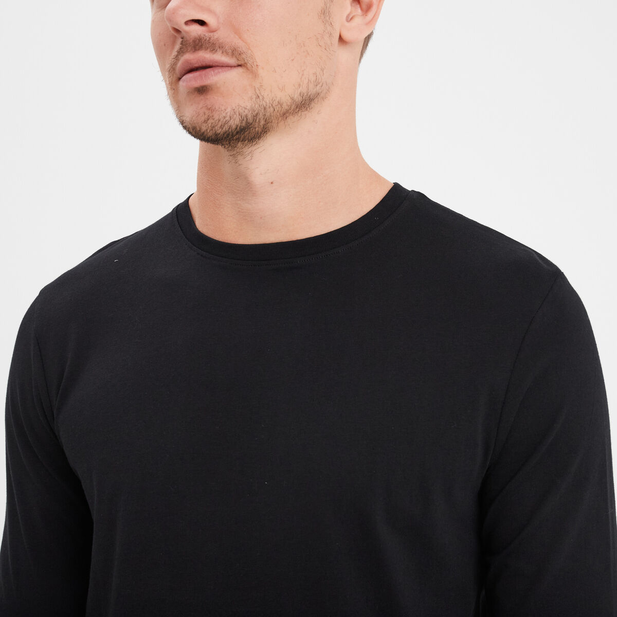 T-shirt manches longues noir homme