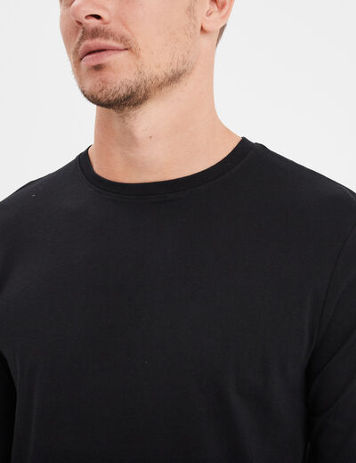 T-shirt manches longues noir homme