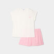 Ensemble pyjama short et t-shirt blanc femme