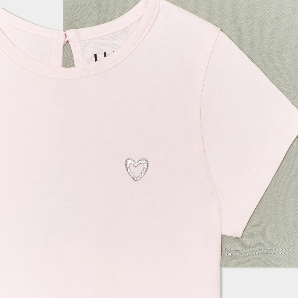 Lot de 3 t-shirts manches courtes coton blanc b&eacute;b&eacute; fille