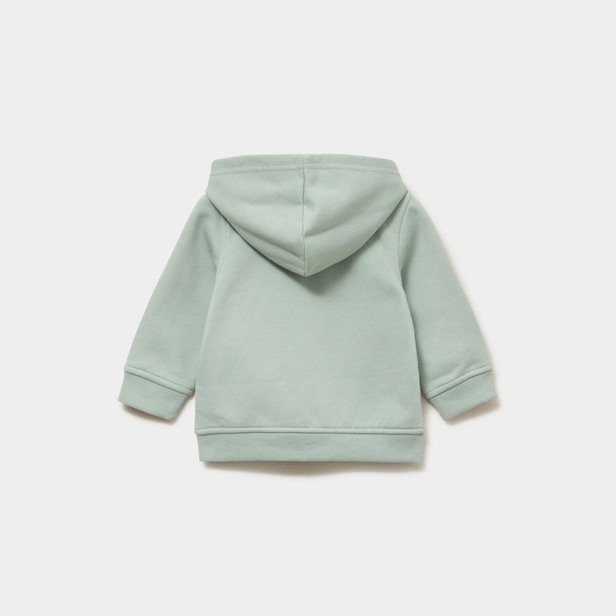 Sweat zipp&eacute; &agrave; capuche vert pastel b&eacute;b&eacute; gar&ccedil;on