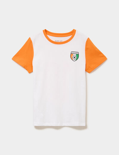 T-shirt maillot football C&ocirc;te d'Ivoire blanc mixte