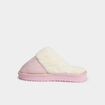Chaussons mules fourr&eacute;s rose fille