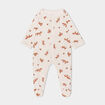Pyjama dors-bien en velours ecru bébé