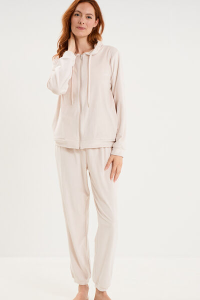 Ensemble pyjama sweat pantalon velours sable femme