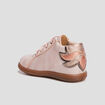 Bottillons en cuir rose bébé fille