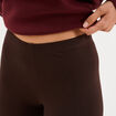 Legging taille haute marron fonc&eacute; femme