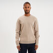 Pull col rond manches longues sable homme