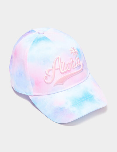 Casquette détails brodés rose fille