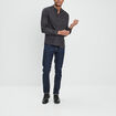 Chemise manches longues lin majoritaire gris foncé homme