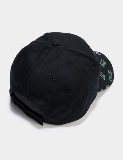 Casquette coton &agrave; visi&egrave;re incurv&eacute;e noir gar&ccedil;on