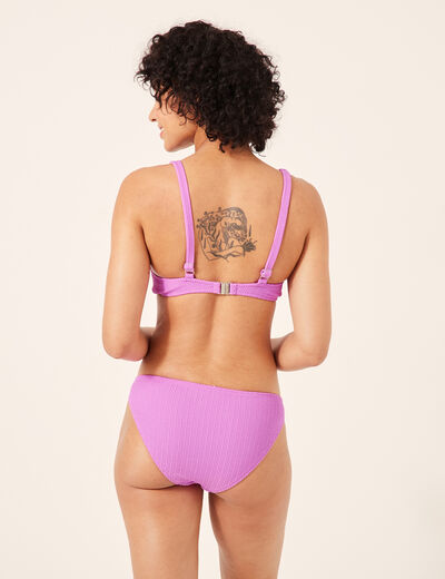 Haut de maillot bain forme brassière violet femme
