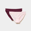 Lot 2 culottes sans couture prune femme