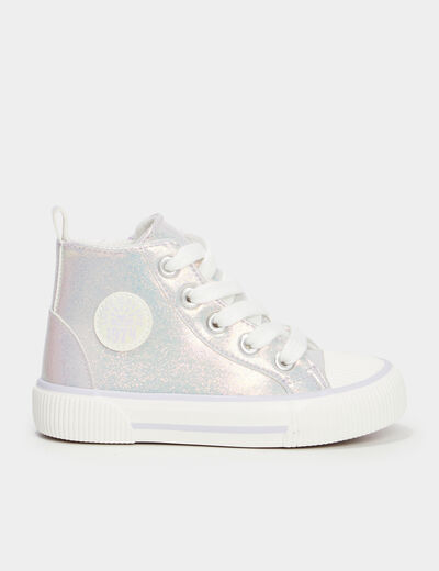 Baskets zipp&eacute;es montantes bout renforc&eacute; violet fille