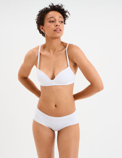 Soutien-gorge push up microfibre blanc femme