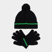 Ensemble bonnet et gants Minecraft noir gar&ccedil;on