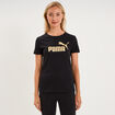 T-shirt manches courtes coton Puma noir femme