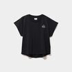 T-shirt col rond manches courtes Kappa noir femme