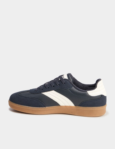 Tennis basses à lacets bleu marine garçon