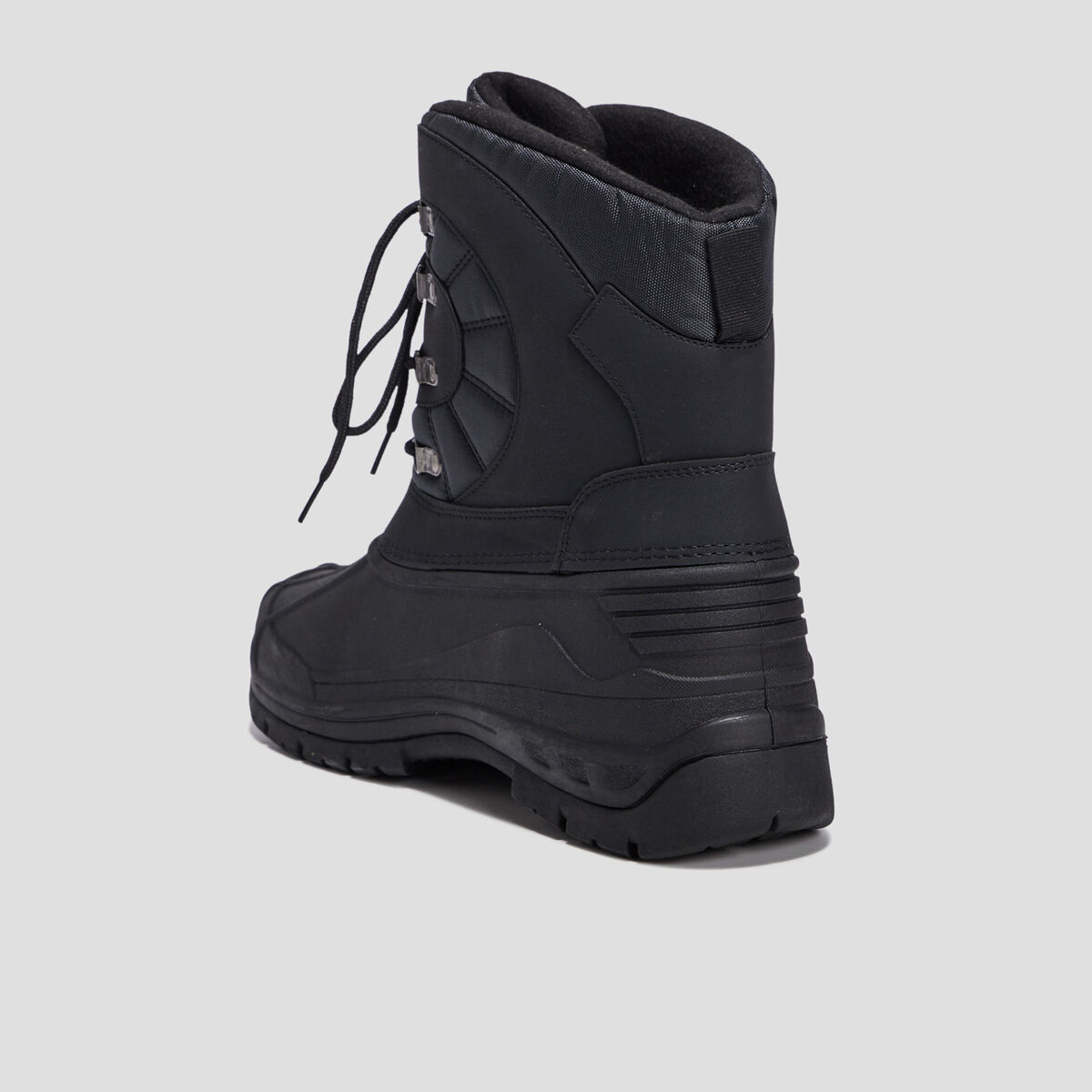 Bottes de neige à lacets noir homme