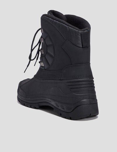 Bottes de neige à lacets noir homme