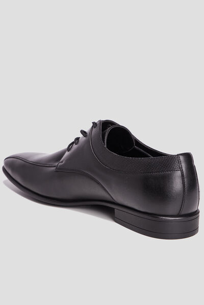 Derbies à bouts carrés noir homme