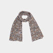 Foulard rectangulaire noir femme