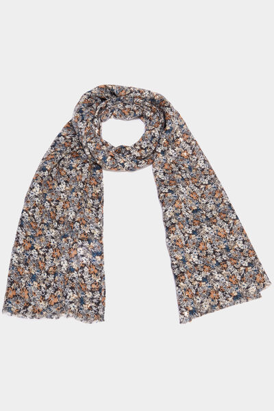 Foulard rectangulaire noir femme