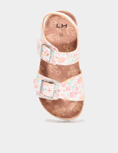 Sandales avec boucles multicolore fille