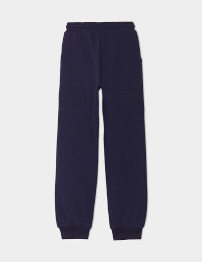 Pantalon de jogging droit bleu marine fille