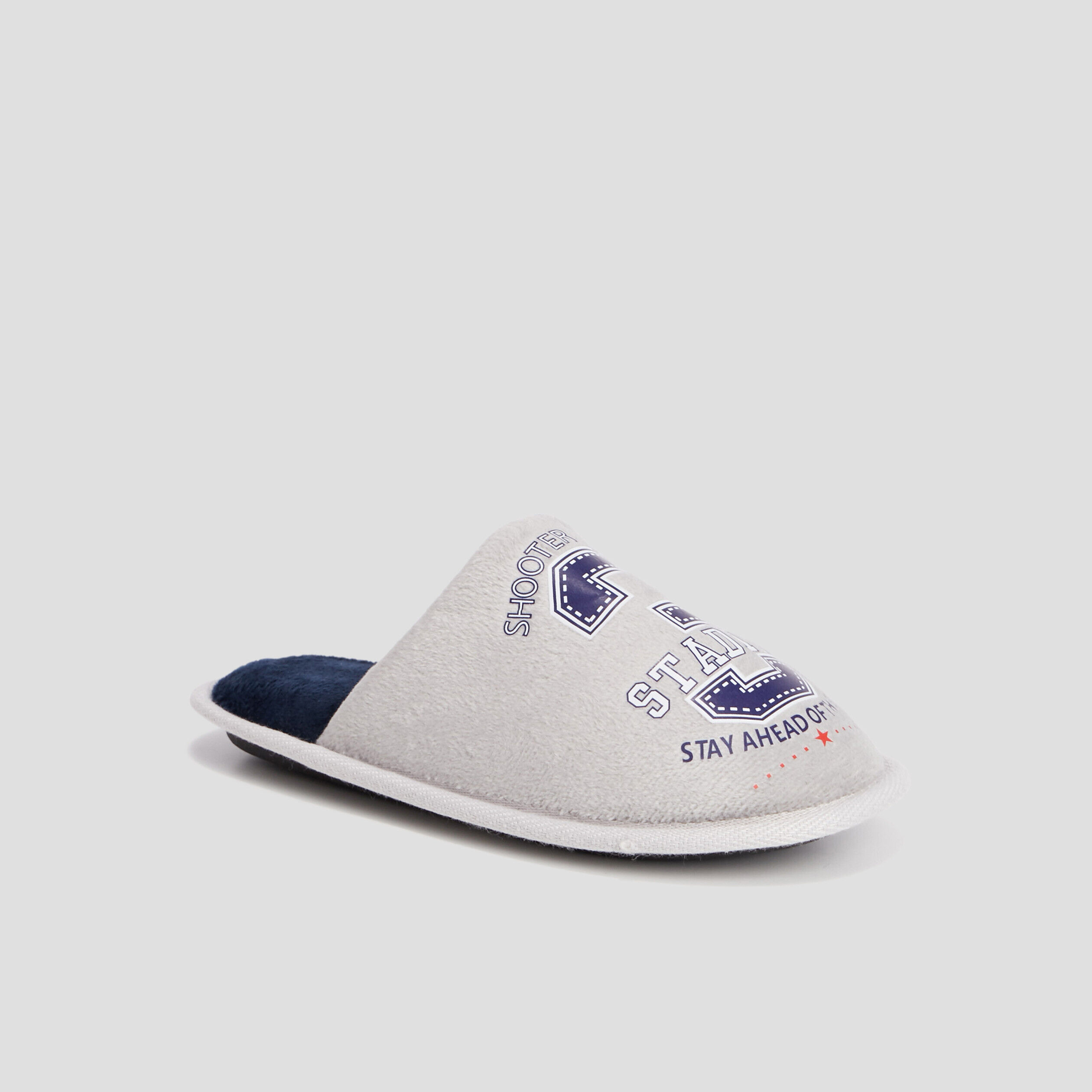 Chaussons mules gris garçon LH