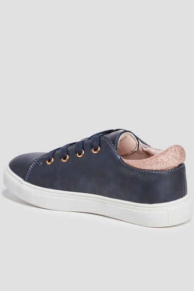 Tennis à lacets Creeks bleu marine fille