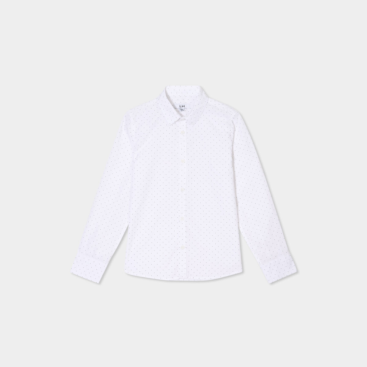 Chemise col français coton majoritaire blanc garçon