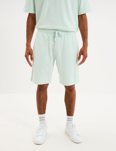 Short de jogging taille &eacute;lastiqu&eacute;e l&eacute;ger vert clair homme