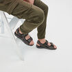 Sandales &agrave; scratchs gris fonc&eacute; homme