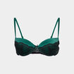 Soutien-gorge corbeille dentelle vert foncé femme