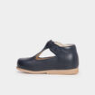Chaussures salom&eacute; en cuir bleu b&eacute;b&eacute; fille